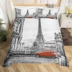 Eiffel Tower Comforter Cover Set Qu