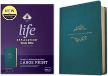 NKJV Life Application Study Bible, Third Edition, Large Print (Red Letter, Leatherlike, Teal Blue): Nkjv Life Application Study Bible, Red Letter, Leatherlike, Teal Blue