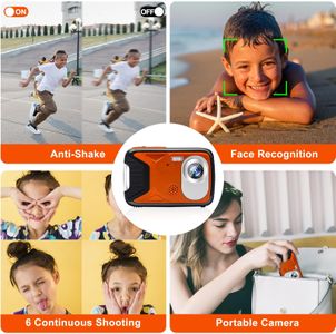 Waterproof Digital Camera 30MP – 17FT Underwater, 32GB Card, Fill Light