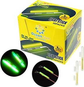 100Pcs(1Box) Dia:2.7X3.2mm L# Dry Type Snap Clip On Fishing Rod Top Glow Stick size 50 packs 100 sticks