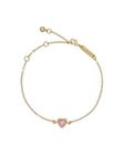 Ted Baker Hansa Crystal Heart Bracelet For Women (Gold/Pink Crystal)