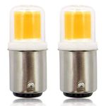 ZHENMING BA15D DC LED 12V Light Bulbs 4W 40 Watt Double Contact Bayonet Halogen Lamp Replacement Warm White 3000K for Interior RV Camper Lighting, 2-Pack