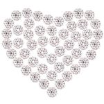 NBEADS 50 Pcs 6mm Crystal Disco Ball Beads Rhinestone Beads Jewelry Making Charms(Grade A)