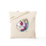 CafePress Snoopy Roller Skates Natural Canvas Tote Bag, Reusable Shopping Bag