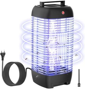 YeXhot Lampe Anti Moustique Interieur Exterieur, Tue Mouche Electrique 10w, Piège À Mouche Étanche IPX4, pour Terrasse Jardin Maison Cuisine Camping