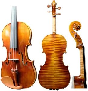 Master 4/4 Full-Size Violin | Hand-Varnished with 20+ Year Aged Italian Spruce & Bosnian Maple | Professional Orchestra Instrument for Professional soloists and session players (VIO1080)