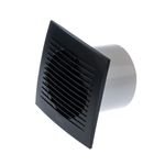 EUROPLAST Diameter 100mm Bathroom Extractor Fan with Timer and Humidistat - 4 inch Extractor Fan - Anthracite Extractor fan - Axial Ventilation fan - Wall Mounted Fan - Square Fan