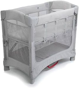 Arm’s Reach Mini Ezee 2 in 1 Co-Sleeper Bedside Bassinet with Mesh Side Panels, Side Pockets, and Bottom Storage, Gray