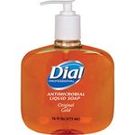 Dial 1159413 Gold Antimicrobial Liquid Soap with Tabletop Pump, 16oz Bottle (Pack of 12)