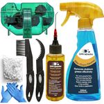 Ultrafashs Bicycle Chain Oil Lubricant and Cleaner Set with Bike Degreaser,Wet Lubricant,Chain Scrubber Cleaning Brush Tool.Bike Lube-2oz,Degreaser-10oz.