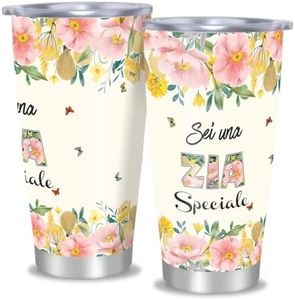 ZenMood Regalo Zia Compleanno, Festa Della Zia Idee Regalo, Zia Tazza Termica da Nipoti, Regali per Natale Ringraziamento, A Prova di Perdita Caffè Termica (20oz)