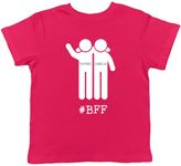 Shopagift Personalised Best Friends Forever Kids T-Shirt Any Two Female Names Friendship Childrens Tee Boys Girls Pink