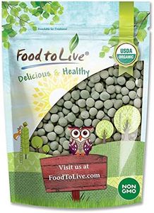 Food to Live Organic Green Peas, 5 Pounds Sproutable, Non-GMO, Kosher, Dried