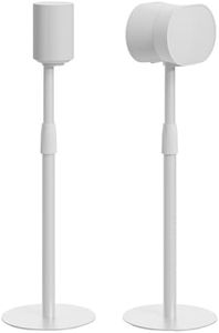 PEGZONE Speaker Stands Pair for Sonos Era 100 and Era 300, Height-Adjustable from 26.9"-42", Cable Management, 11lbs Capacity, Speaker Stands Compatible with Sonos Era 300,White