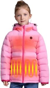 ORRNIKKO Kids Heated Jacket with Battery Pack - 7.4V Rechargeable Boys Girls Lightweight Electric Heated Coat Winter
