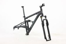 Gravity FSX 29 inch Wheel Aluminum Dual Suspension Mountain Bike ATB Bike Frame (Matt Black, 19 inch = Lrg fits* 6'1" to 6'3")