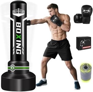 Upgrated Standing Punching Bag for Adults, Boxing Bag with Automatic Built in Air Pump and 12OZ Gloves, 69'' Kicking Bag Boxing Equipment Heavy Bag for Training MMA Muay Thai Fitness