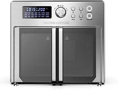 Kitchen Couture Air Fryer 25 Litre Oven French Door | Stainless Steel | 22 Preset Functions | Extra Large Capacity | Air-Circulation Technology | Temperature Control Up To 200 Degrees Celsius | Silver