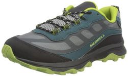 Merrell Unisex Kids Moab Speed Low Wtrpf Hiking Shoe, Deep Green Black, 11 UK