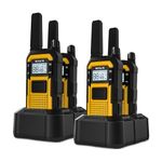 Retevis RB48 Heavy Walkie Talkies Long Range,IP67 Waterproof & Floating, MIL-STD-810H, Advanced Triple Proof, 2000 mAh, USB-C, Dual PTT, SOS, NOAA, Rugged Two Way Radio for Job Site (4 Pack)