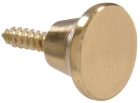 The Hillman Group The Hillman Group 852406 1/2" Head Diameter Mini Knobs - Brass Finish 2-Pack