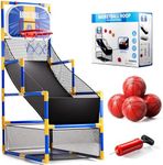 Kids Arcade Basketball Game Set with 4 Balls and Air Pump, Indoor Outdoor Basketball Hoop Sports Toy Gifts for Kids 6-8 Years Old, Party Games for Boys Girls Ages 7 8 9 10