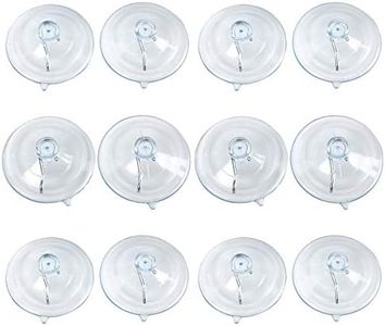 BEADNOVA Suction Cups for Glass 2.5 Inches Suction Hooks Window Suction Cups with Hooks for Home Kitchen Bathroom Wall (12 Packs)