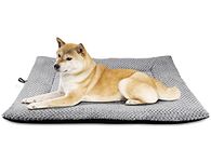 Onarway Dog Bed Mat Large: Washable Fluffy Dog Bed Cushion for Cats Puppies - L 91x58cm Sherpa Dog Crate Mattress for Medium Large Pets Grey