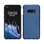 kwmobile Case Compatible with Samsung Galaxy S10e Case - Soft Slim Metallic TPU Silicone Cover - Metallic Blue