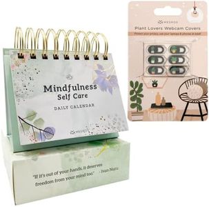 MESMOS Laptop Camera Cover Slide Cute Plants with Mindfulness Self Care Daily Calendar