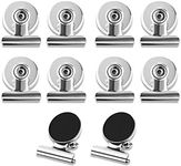 Magnetic Clips, 10 Pcs Strong Fridge Magnet Clips Whiteboard Magnet for Organizing, Daily Reminders, Office School, Note Holder (31mm)