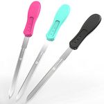 Uncommon Desks Office Letter Opener - 3-Pack, Stainless Steel Blade, Ergonomic Grip Handle (Mixed Colors, 3 Pieces)