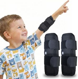 Elfzone Thumb Sucking Guard - 2 Pcs Thumb Sucking Stop for Kids Toddlers Nail Biting Treatment Finger Sucking Deterrent Guard Prevention Anti Nose Picking Pediatric Elbow Immobilizer for Boys Girls 2-6 Years