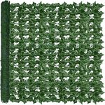 ODTORY Artificial Ivy Privacy Fence Wall Screen, 48x120 in UV-Anti Faux Greenery Backdrop Ivy Vine Leaf Hedges Fence Panels for Patio, Balcony, Garden, Backyard Indoor Outdoor Green Wall Decor