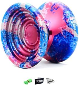 YoyoFactory Bullseye Yo-Yo Galaxy (DNA Tricks, Metal Yoyo, Cord, Ball Bearing & Instructions Included)
