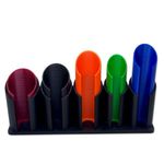 5-in-1 Color Coded Coin Sorter Tube Set – 3D Printed Canadian Coin Counting Tubes with Holder for Office, Home, Small Businesses | Ensemble de Tubes Trieurs de Monnaie 5 en 1
