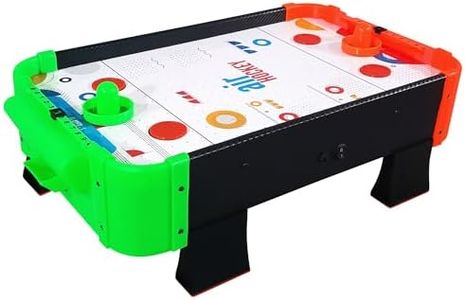 Kidsmate Air Hockey Game for Kids | Electric Powered Tabletop Board Game with 2 Strikers & 4 Pucks | 60 CM Medium Size Ice Hockey Indoor Sports Family Game for Boys & Girs for 5Yr and Up - Multicolor