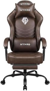 Gaming Chair, Video Game Chair with Footrest and Lumbar Support, PU Leather Recliner Computer Gaming Chair for Adults, Height Adjustable Gamer Chair with 360°-Swivel Seat and Headrest