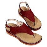 Orthotic Sandals Women | Simple Texture Solid Color Flat Sandals Summer Beach,Comfort Sandals For Women Orthopedic Sandals Arch Support