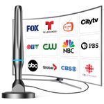 TV Antenna,TV Antenna Indoor,Digital Antenna for Smart TV Indoor,Support 4k 1080P Channels,Strong Magnetic Base,360° Reception HD Antenna for TV Indoor