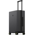 LEVEL8 Carry on Luggage Lightweight Suitcase with Wheels 100% PC Trolley Case Micro-Diamond Textured Design, TSA Approved Hard Shell(55cm, 40L,Dark Grey)