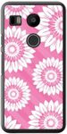 YESNO Flower Stripe Pink (Clear) / for Nexus 5X LG-H791/docomo DLGN5X-PCCL-201-N049