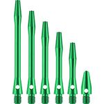 DESIGNA DARTS Metal Dart Shafts | 5 Sets of Anodised Aluminium Metal Stems, Long, Green, 53mm