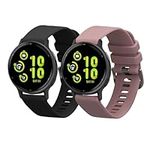 kwmobile Straps Compatible with Garmin vivoactive 5 / active 5 Straps - 2x Replacement Silicone Watch Bands