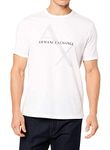 Armani Exchange Men's Classic Cotton Logo Tee T-Shirt, White (White 1100), Small