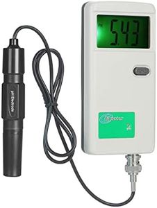Mingzhe pH Meter High Precision Portable pH Tester Backlight Display Water Quali Tester for Laboratory Drinking Water Hydroponics Aquarium Swimming Pool White PH-3012B