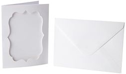 Papermania 8 x 6-inch 300 GSM Photo-Fit Tri Fold Aperture Cards and Envelopes, Pack of 4, White