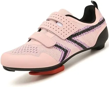 ULTIANT Cycling Shoes Mens Womens Compatible with Peloton Indoor Riding Shoes Road Bicycle Shoes with Look SPD SL Delta Cleats Outdoor Pedal Bike Shoes(Pink,38)