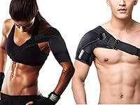 Shoulder Brace for Men and Women, Recovery Shoulder Stability Support Brace Adjustable Fit Sleeve Wrap Relief for Shoulder Injuries and Tendonitis One Size