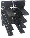 8 Pack - 5 inch Black L Shelf Brack